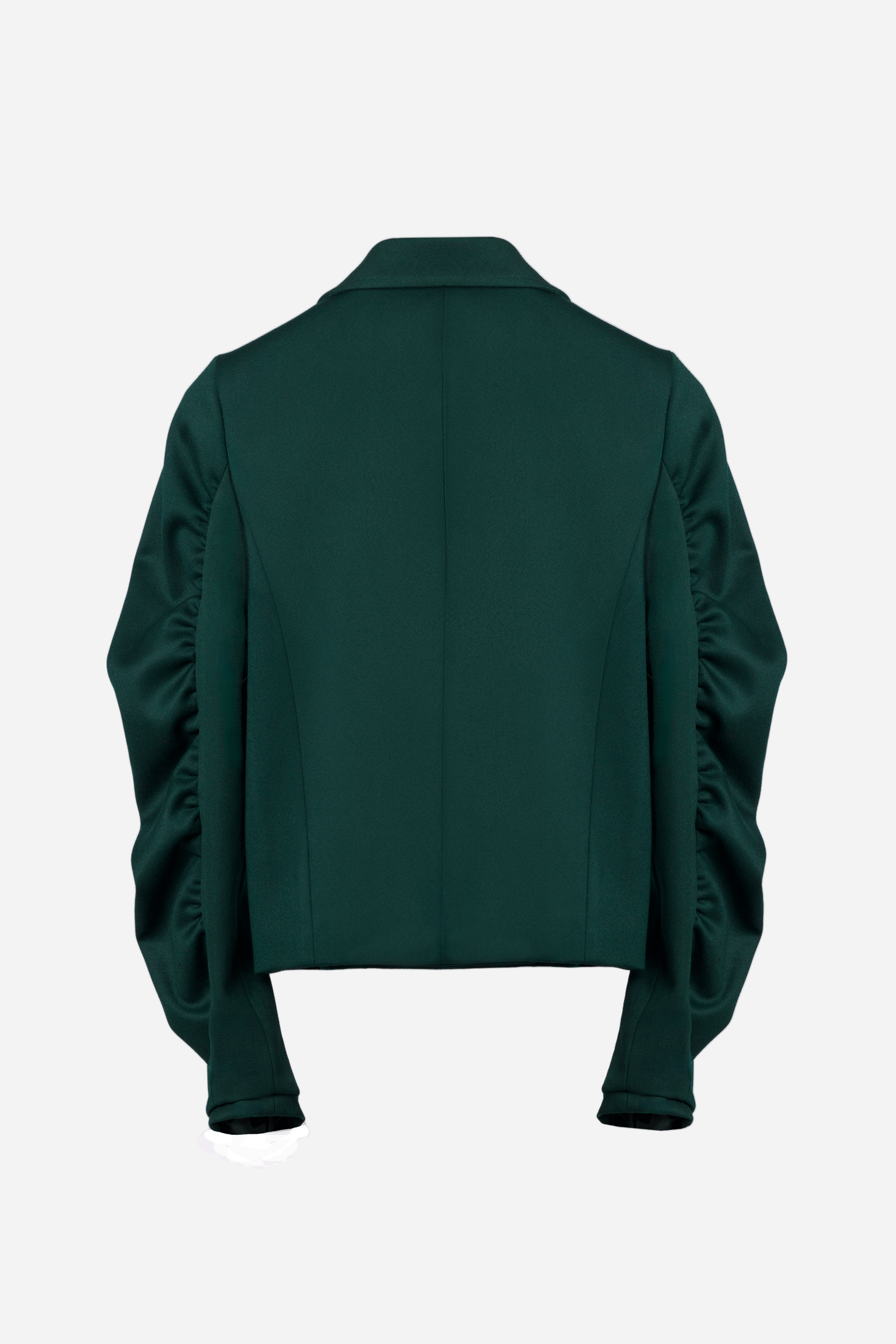 Green wool blazer for women Lunara by Gorina Atelier back view