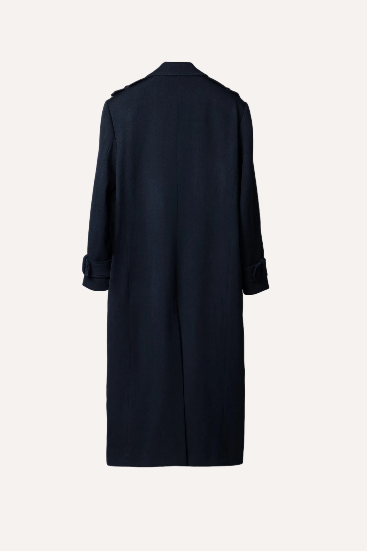 Navy wool coat for men by Gorina Atelier back view